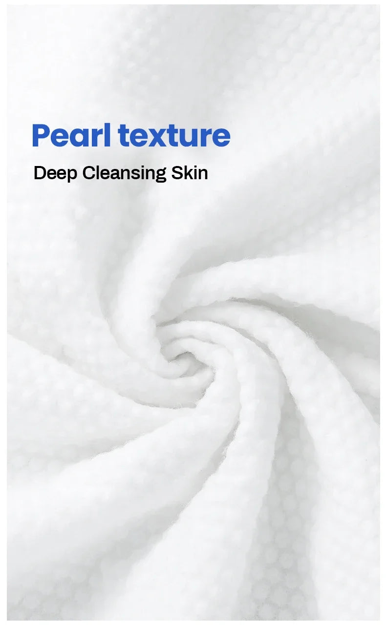 TECHOME Disposable Face Towels Bathroom Cotton Facial Tissue Makeup Remover Wipes Dry Wet Skincare Roll Paper - 1Bag