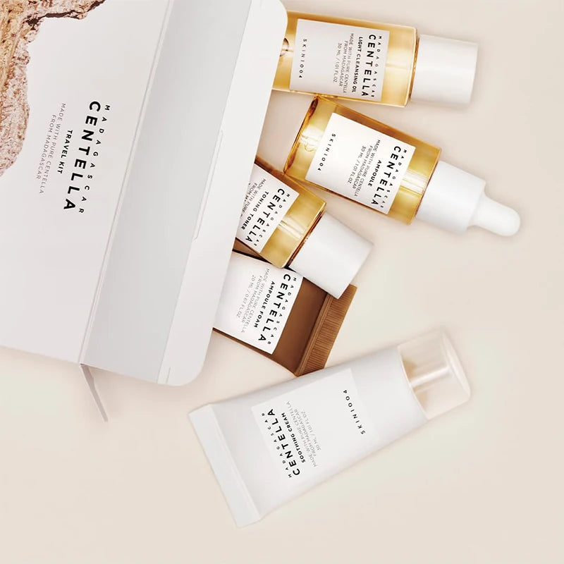 Centella Travel Travel Kit Toner Ampoule Soothing Cream Cleansing Oil Ampoule Foam Skincare Box Gift Set