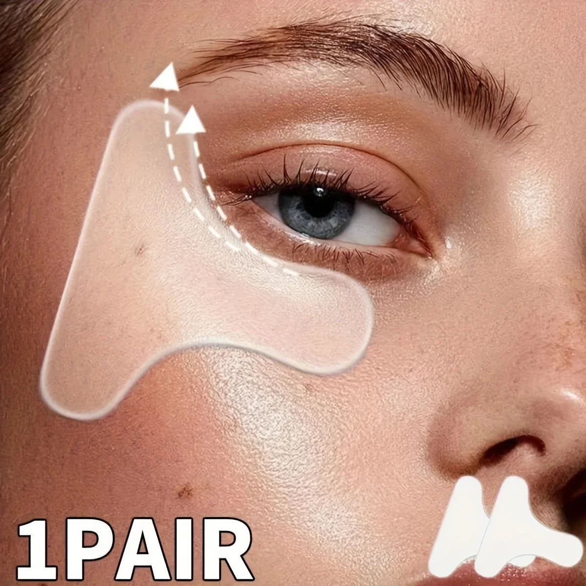 [Silicone Eye Patch] Silicone T-shaped Eye Patch Portable Facial Skincare, 100% Silicone Material, Strong Adhesion
