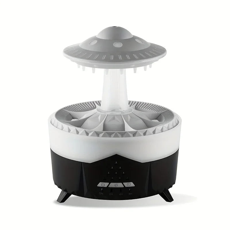 Raindrop Air Humidifier, Mushroom Aromatherapy Diffuser, Ultrasonic Cool Mist Humidifier with Night Light for Bedroom