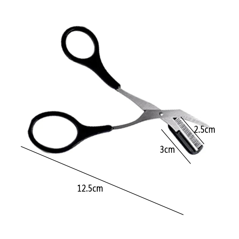 Eyebrow Trimmer Scissor with Comb Female/Male Eyebrow Eyelash Scissors Safety Stainless Steel Face Razor Makeup Beauty Scissors