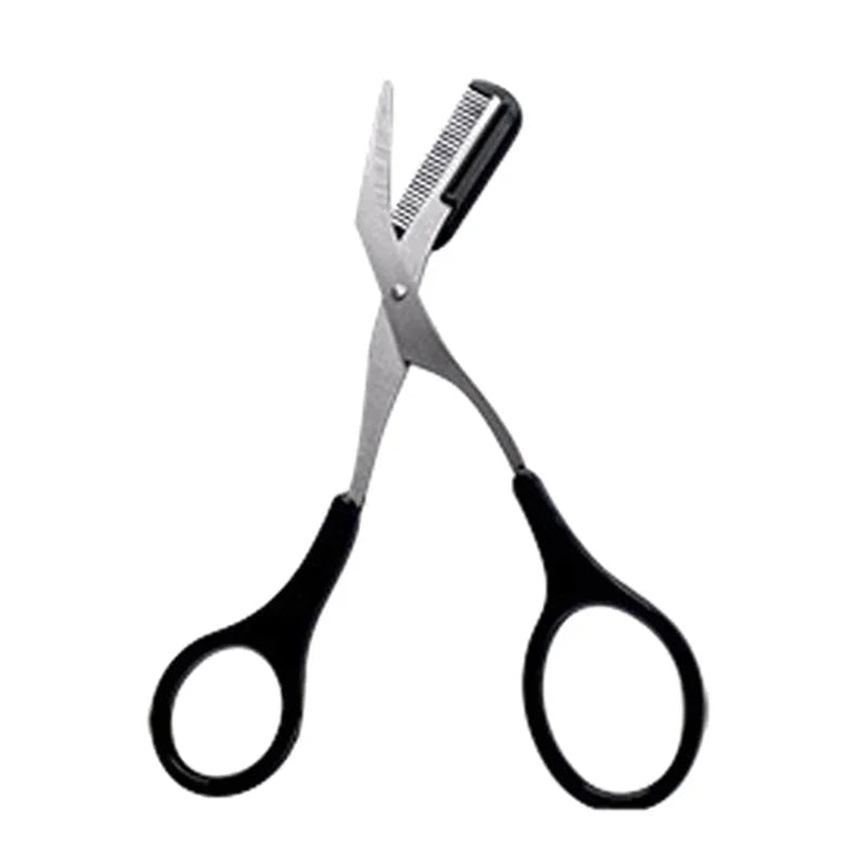 Eyebrow Trimmer Scissor with Comb Female/Male Eyebrow Eyelash Scissors Safety Stainless Steel Face Razor Makeup Beauty Scissors