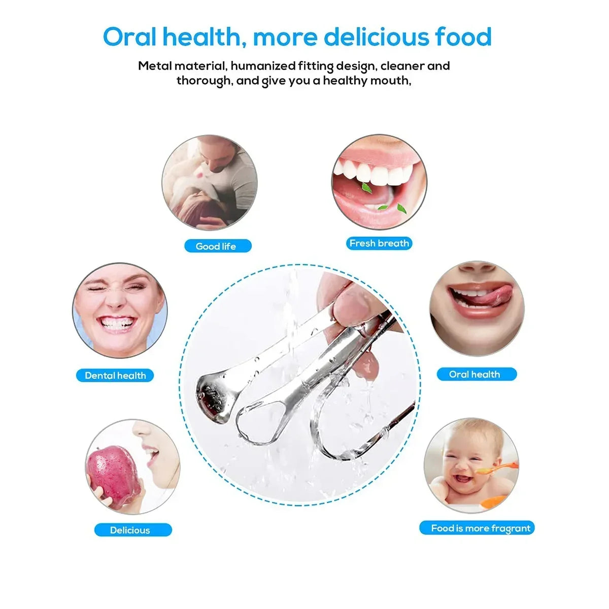 Premium 1pcs/3pcs Metal Tongue Scraper Cleaner for Adults & Kids Portable Stainless Steel Tongue Scrapers