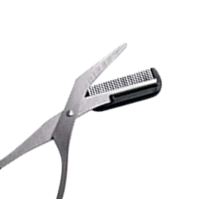 Eyebrow Trimmer Scissor with Comb Female/Male Eyebrow Eyelash Scissors Safety Stainless Steel Face Razor Makeup Beauty Scissors