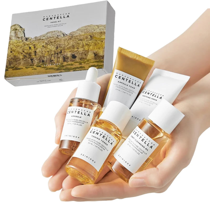 Centella Travel Travel Kit Toner Ampoule Soothing Cream Cleansing Oil Ampoule Foam Skincare Box Gift Set