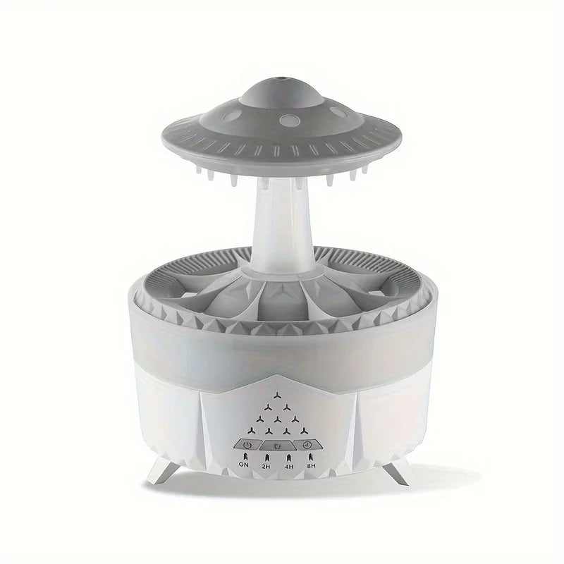 Raindrop Air Humidifier, Mushroom Aromatherapy Diffuser, Ultrasonic Cool Mist Humidifier with Night Light for Bedroom